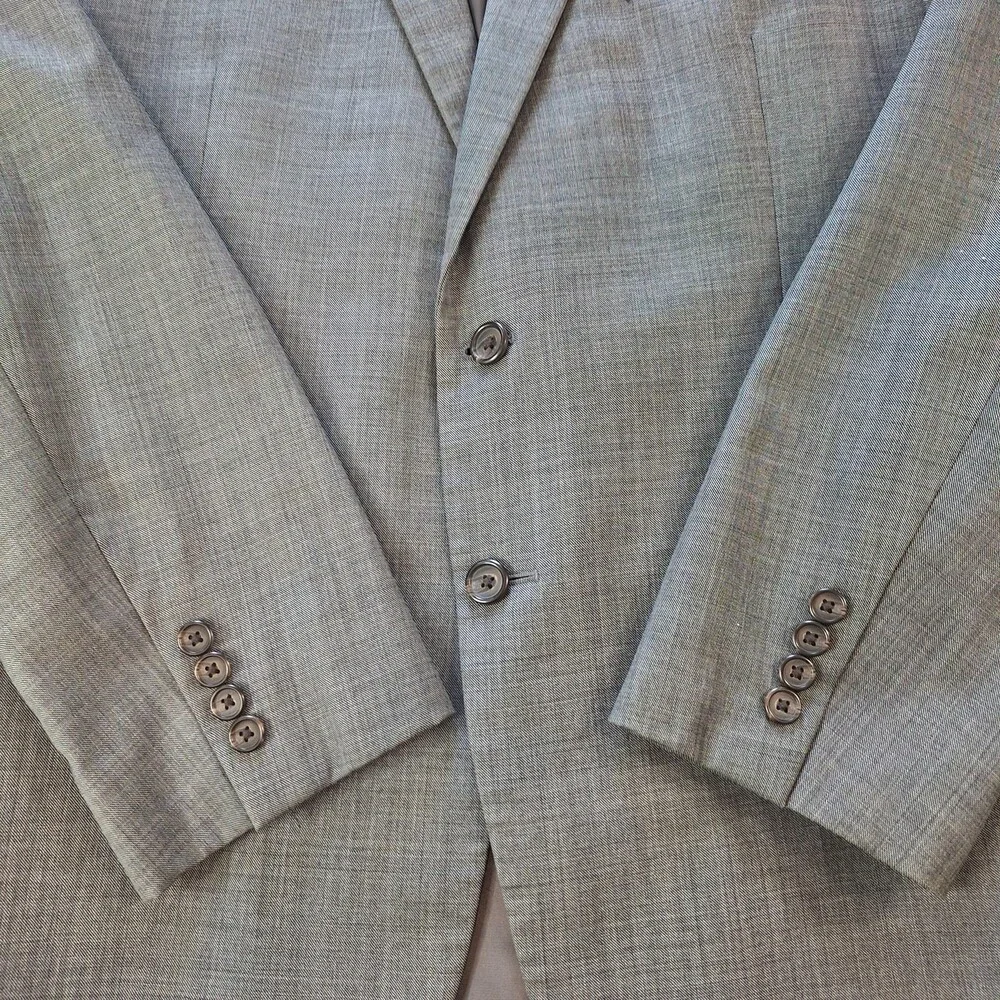 Lauren Ralph Lauren Suit Mens 44 38W Gray Wool Single Vent 2 Btn 2 Piece Formal
